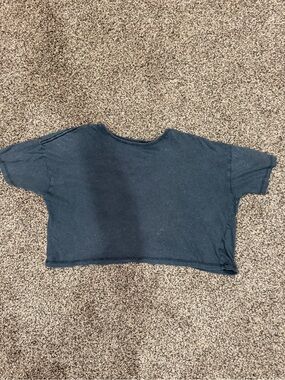 Cropped Boxy Tee in Dark Navy